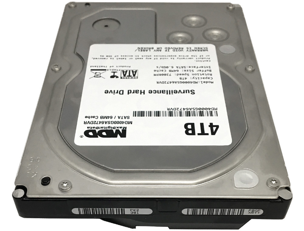 MaxDigitalData 4TB 7200RPM 64MB Cache SATA 6.0Gb/s 3.5″ Surveillance Hard Drive