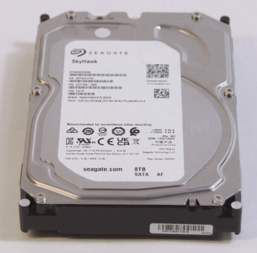 Seagate SkyHawk – 8 TB – 256 MB – 3.5” – Serial ATA III (ST8000VX009)