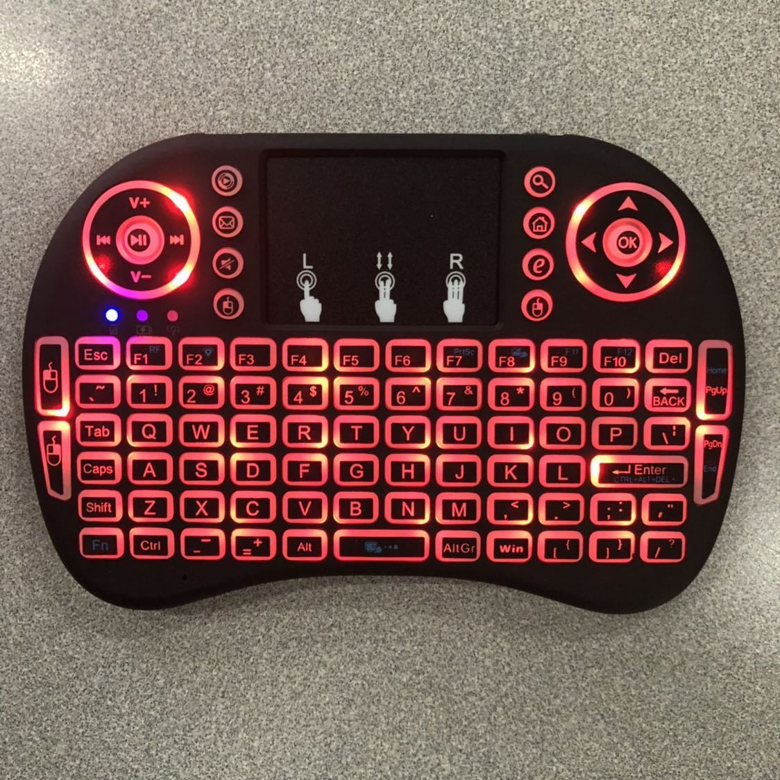 Mini Wireless Keyboard Remote Touchpad 2.4GHz Smart TV Android TV Box PC Backlit