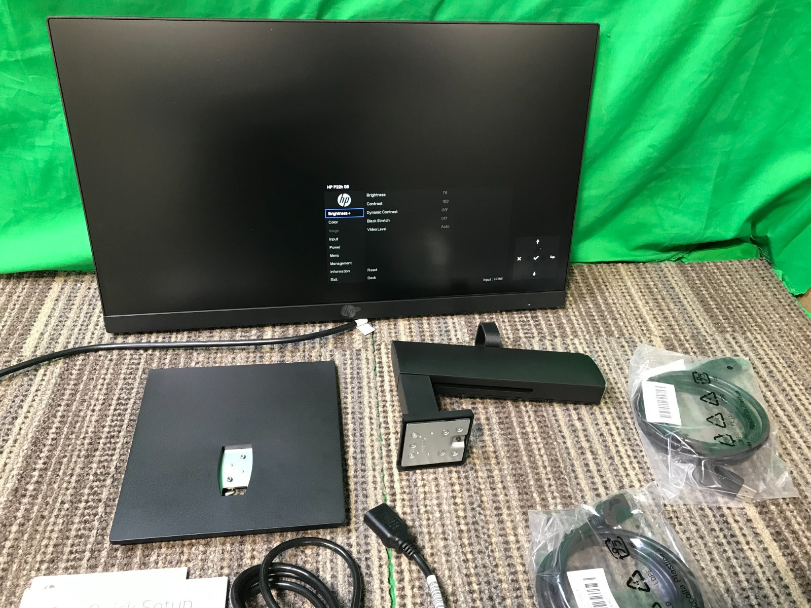 HP P22H G5 21.5″ Monitor 1920×1080 75Hz 5ms IPS 64W30AA – NEW – OPEN BOX **