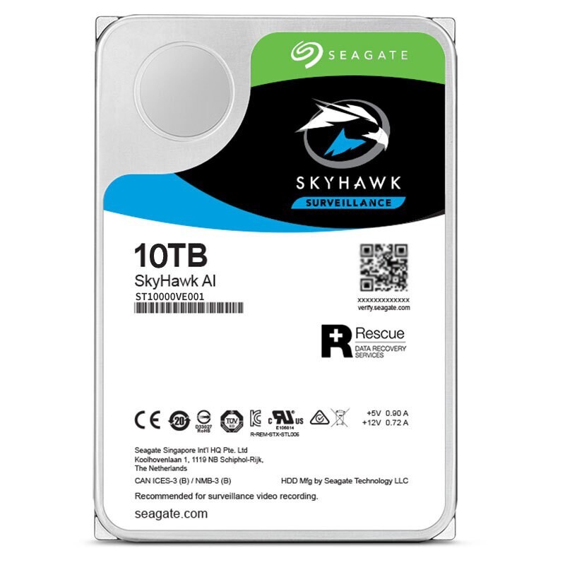 ST10000VE001 Seagate Skyhawk AI 10TB INTERNAL SATA3 7200RPM 3.5″ HARD DRIVE