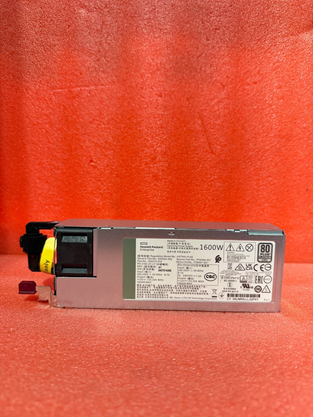 HPE HSTNS-PL62 – 1600W Flex Slot Platinum 830262-002 P38977-B21 200-240V Only