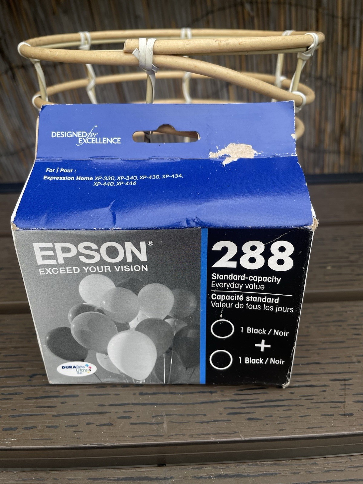 2Pk Epson 288 Black Ink Cartridges Exp2025 & 3Pk 288 Cyan/Magenta/Yellow 10/2025