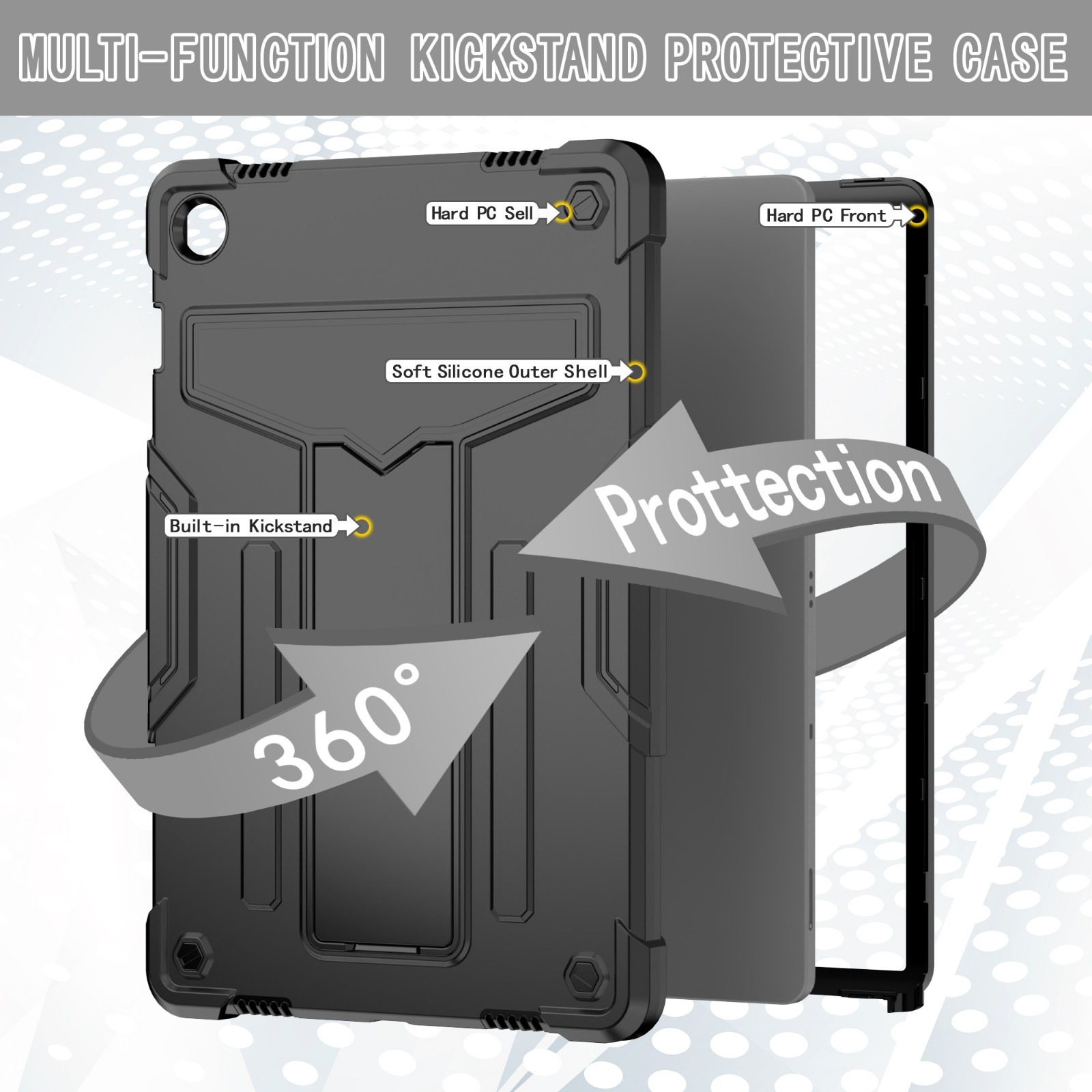 For Samsung Galaxy Tab A11+ / A9+ Shockproof Case Hybrid Hard Rugged Stand Cover