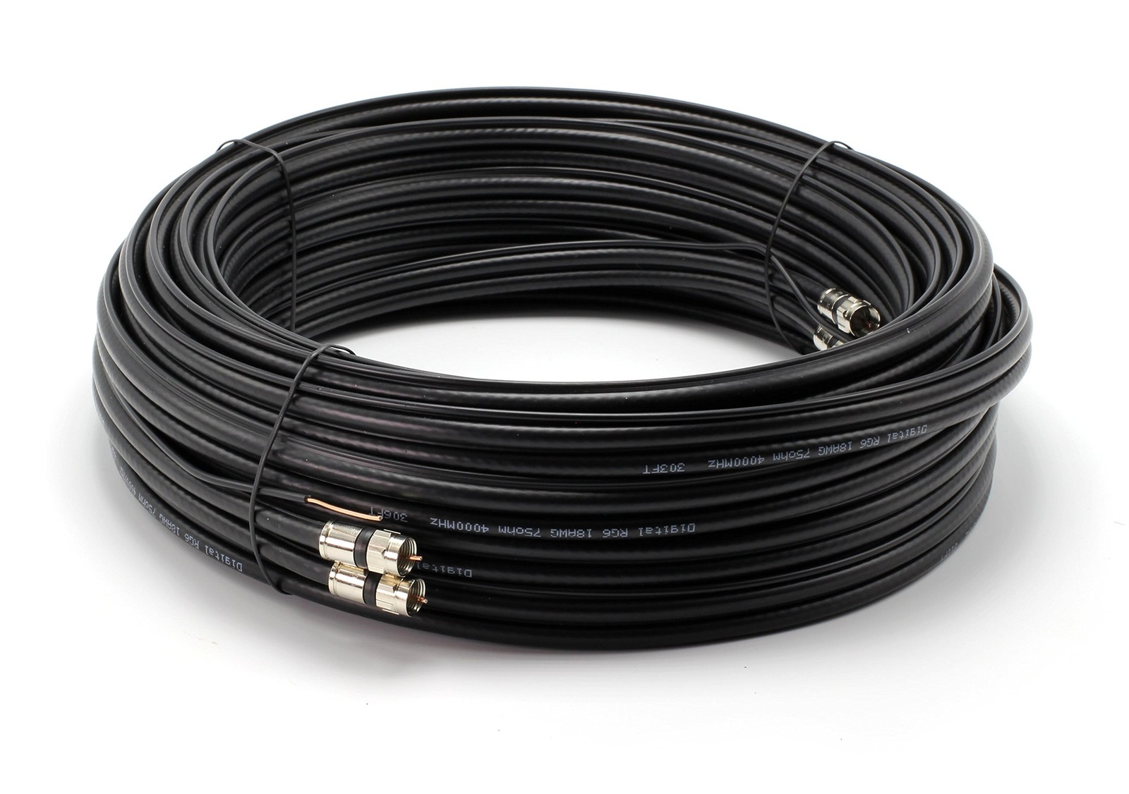 The Cimple Co 75 – Rg6 Twin Siamese Coaxial Cable 18 Awg Copper –