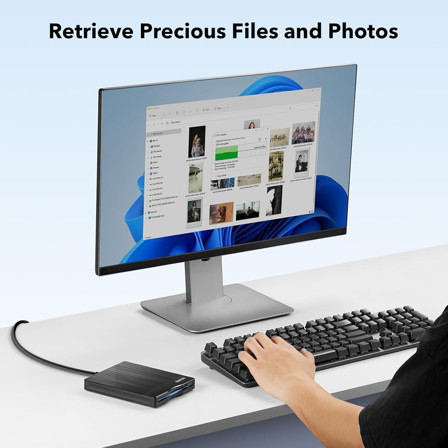 Dust-Resistant 3.5-Inch USB Floppy Disk Drive for Windows – Retrieve Old Files