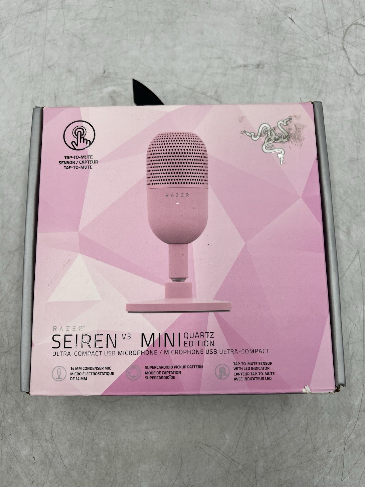 Razer Seiren V3 Mini Ultra Compact USB Microphone – Quartz Edition
