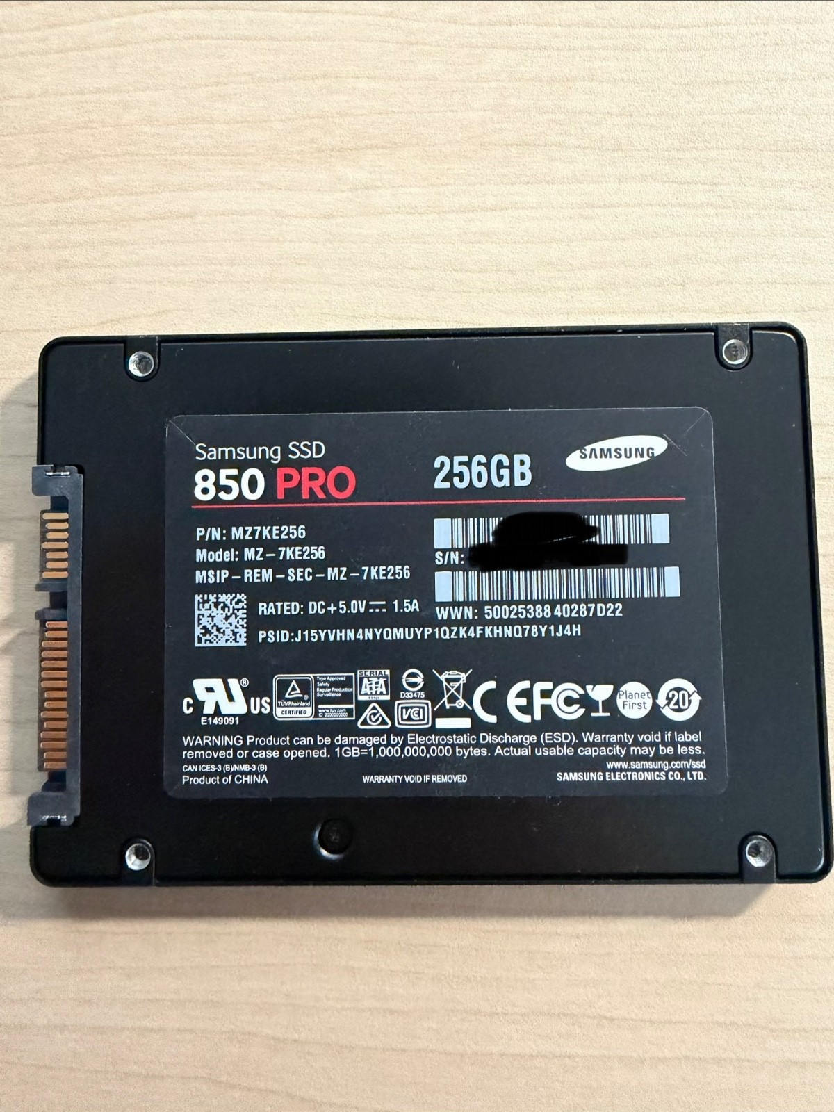Samsung 850 PRO 256GB SSD 2.5 inch Internal Solid State Drive