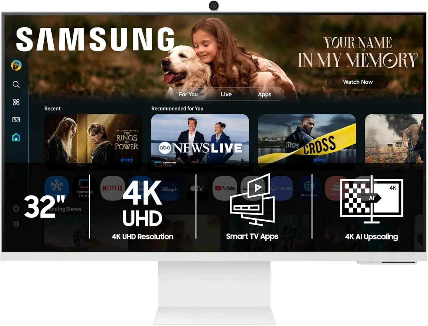 Samsung 32” Smart Monitor M8 (M80F) 4K UHD Display LS32FM803UNXZA- NT