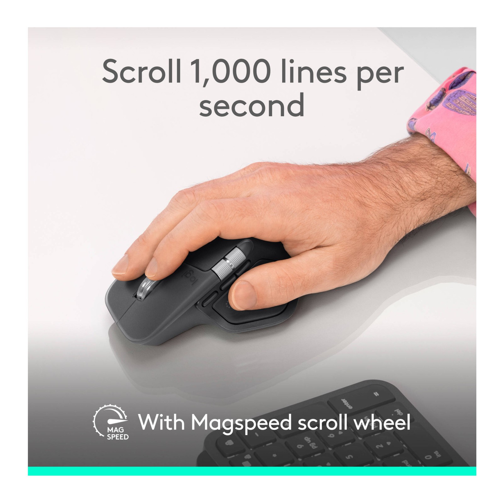 Logitech MX Master 4 Wireless Mouse – 8000 DPI Sensor, Multi-Device (Black)
