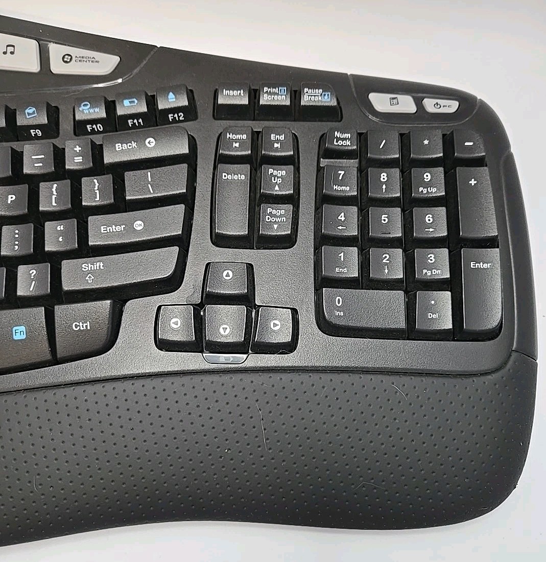 Logitech K350 Wireless Comfort Wave Ergonomic Keyboard w/ NEW Unify USB Dongle
