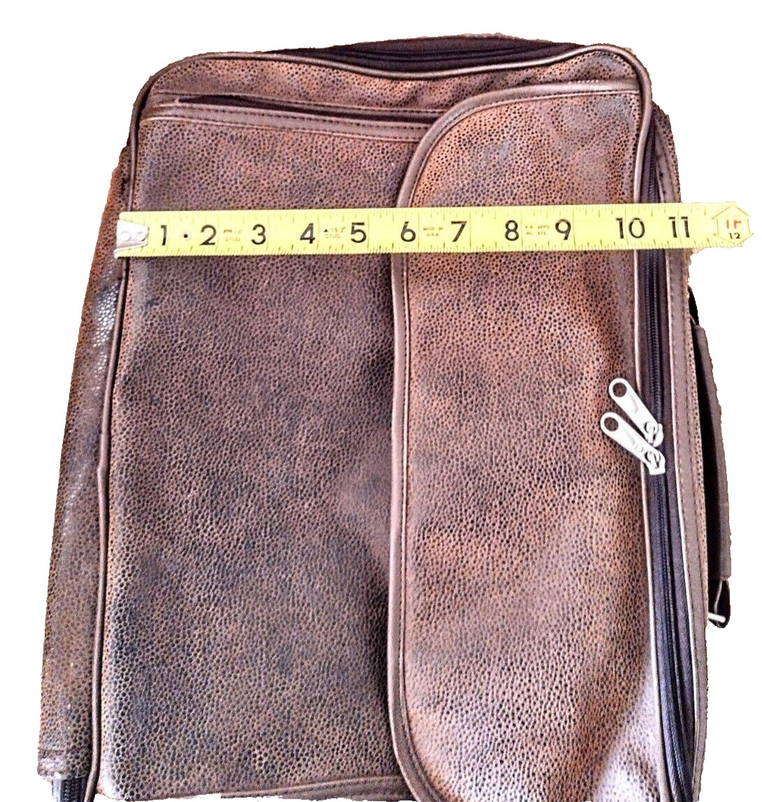 Pebble Grain Taupe Faux Suede Leather Messenger Briefcase ~ Laptop (17″) Bag GVC