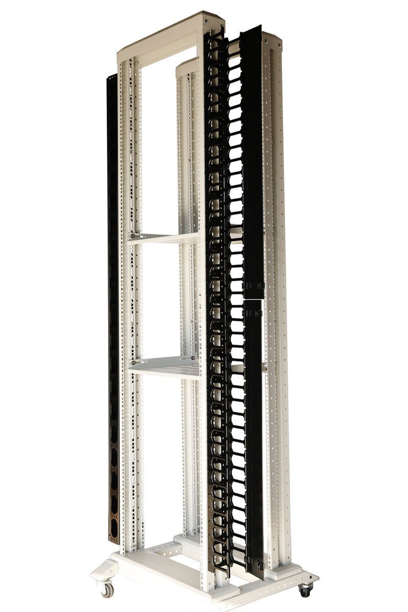 42 U Vertical Plastic Cable Manager for Servers Racks Cabinets One Piece