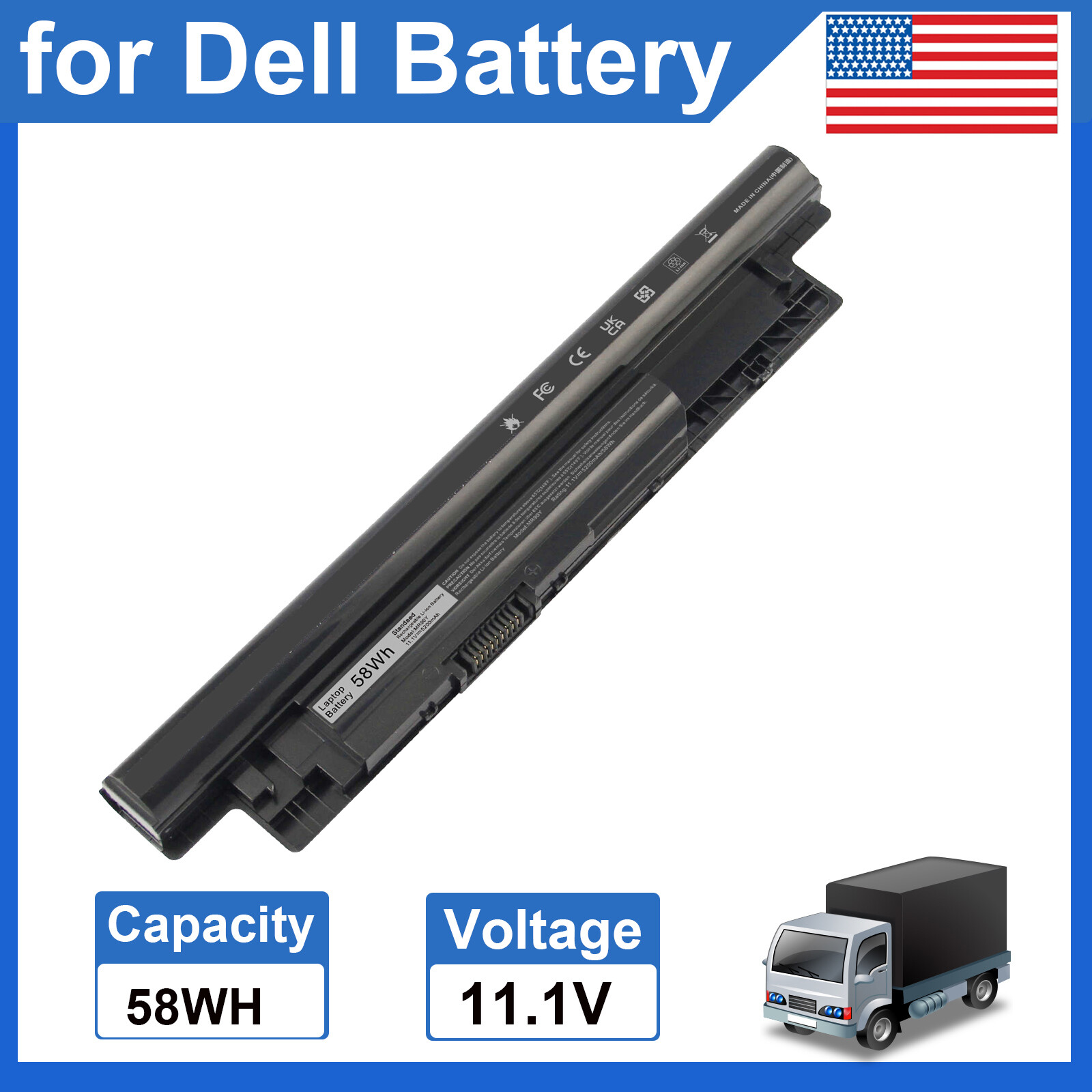 5200mAh MR90Y Battery For Dell Latitude 3440 3540 3437 5421 Series XCMRD VR7HM