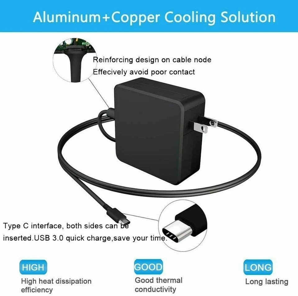65W USB-C Laptop Charger Compatible with ACEMAGIC AX15 AX16PRO KAIGERR AX16