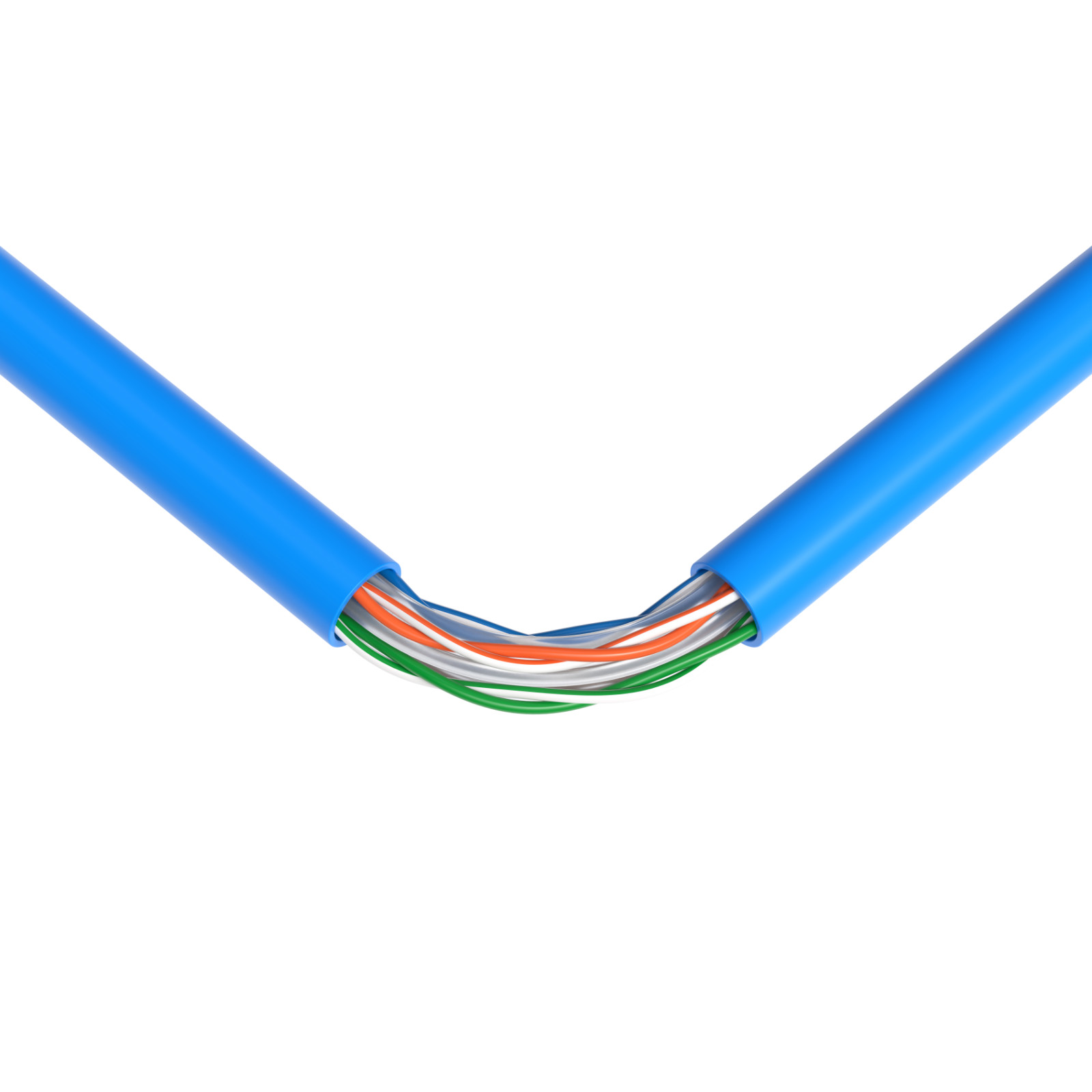 1000FT CAT6 Plenum UTP Ethernet Cable CMP 23AWG 550MHz Solid Bulk Wire Blue