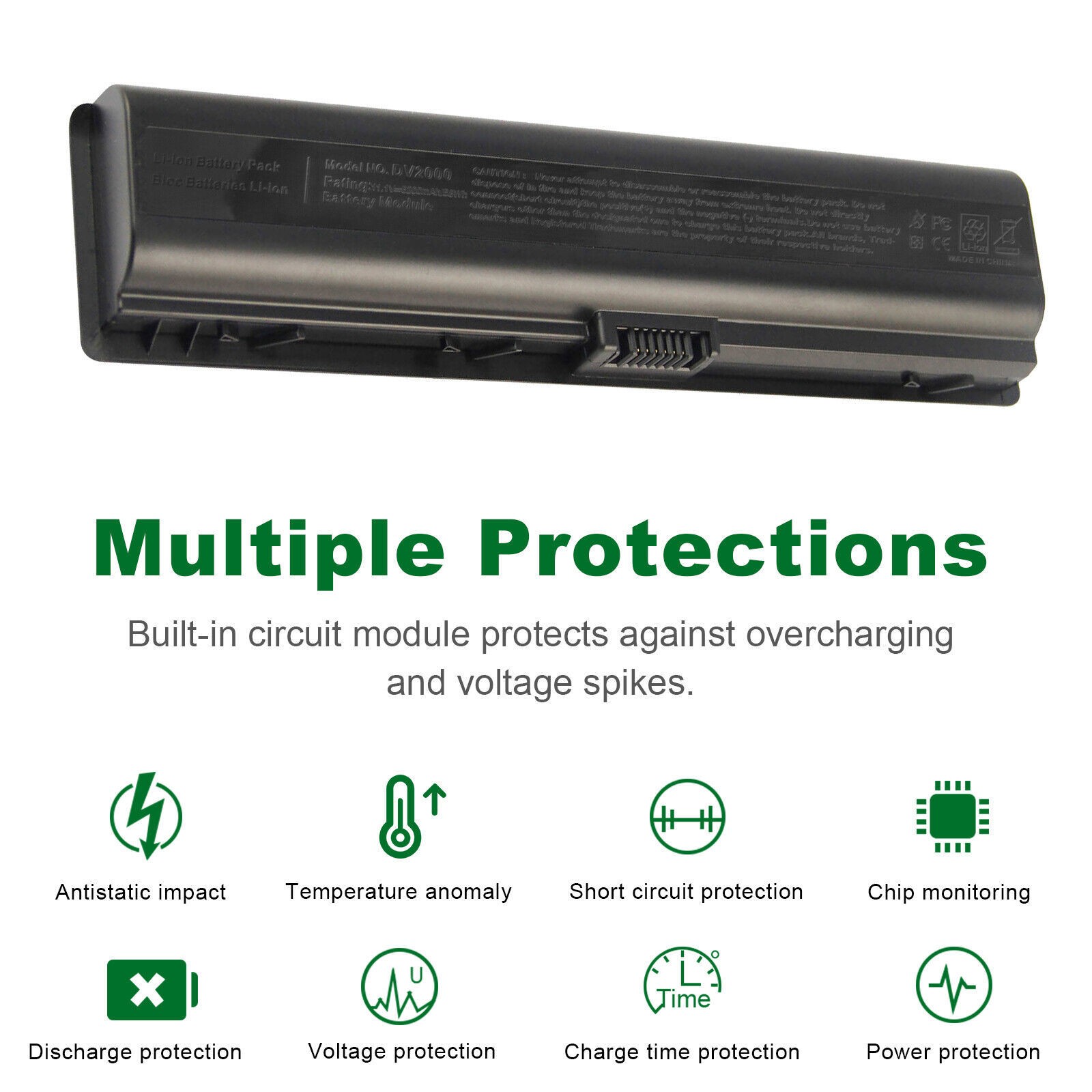 🧡LOT DV2000 Battery For HP Pavilion DV6000 DV6100 dv6500 dv6700 dv2500 5200mAh