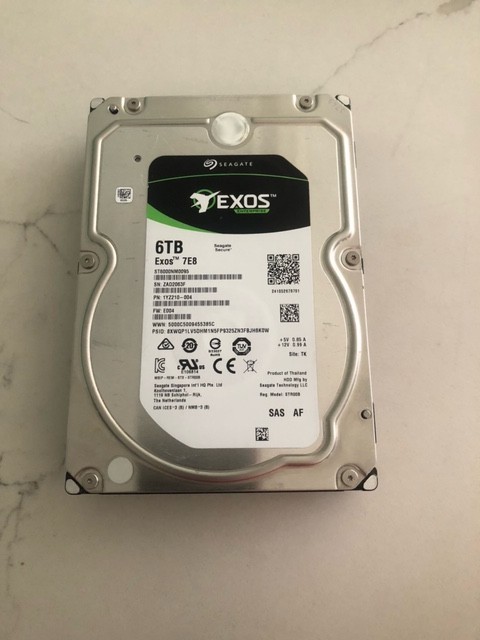 Seagate Exos 7E8 6TB 7.2K SAS 12Gb/s 3.5in 512E HDD ST6000NM0095