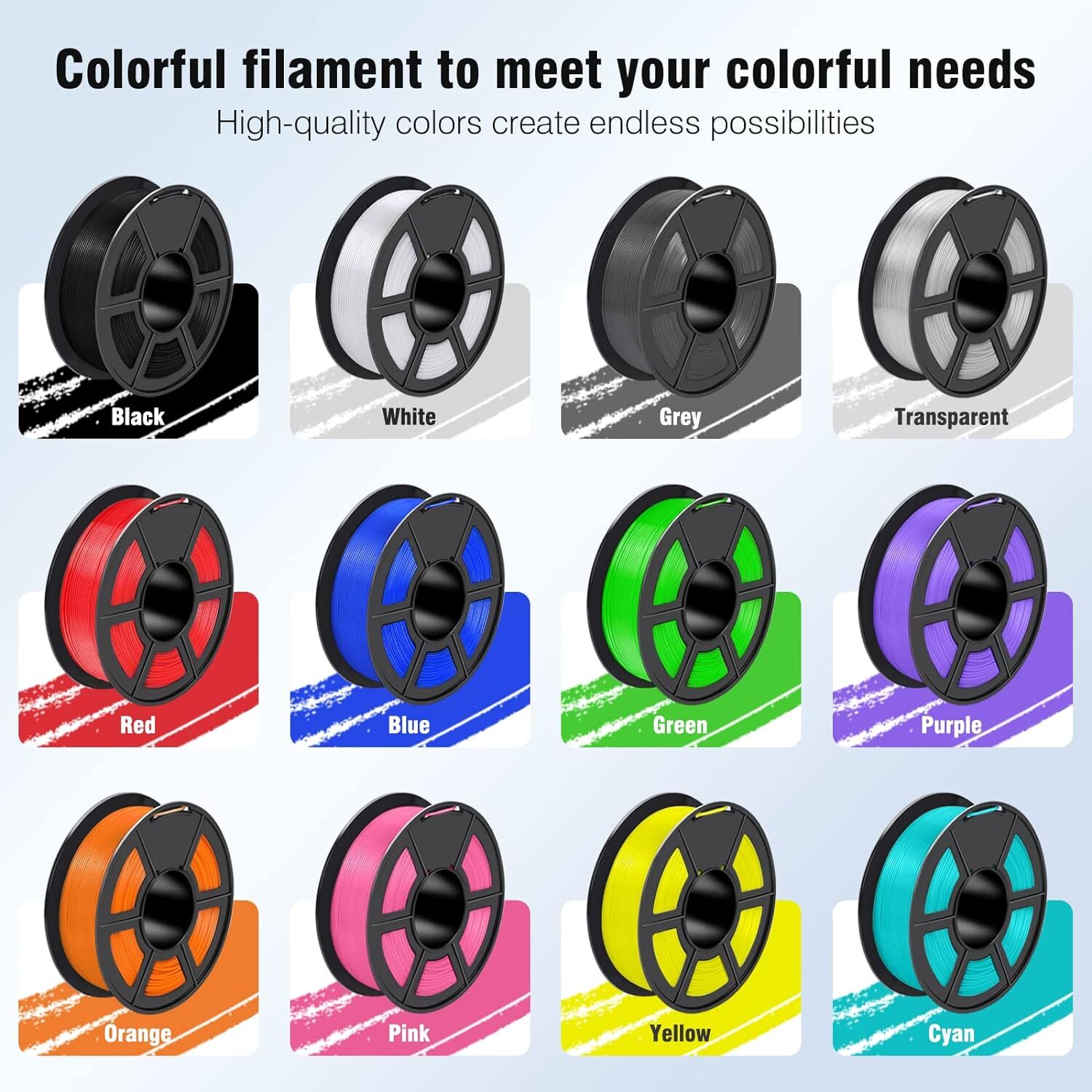 JAYO 1.75mm PETG Filament For 3D Printer 1.1KG Smooth Printing High toughness