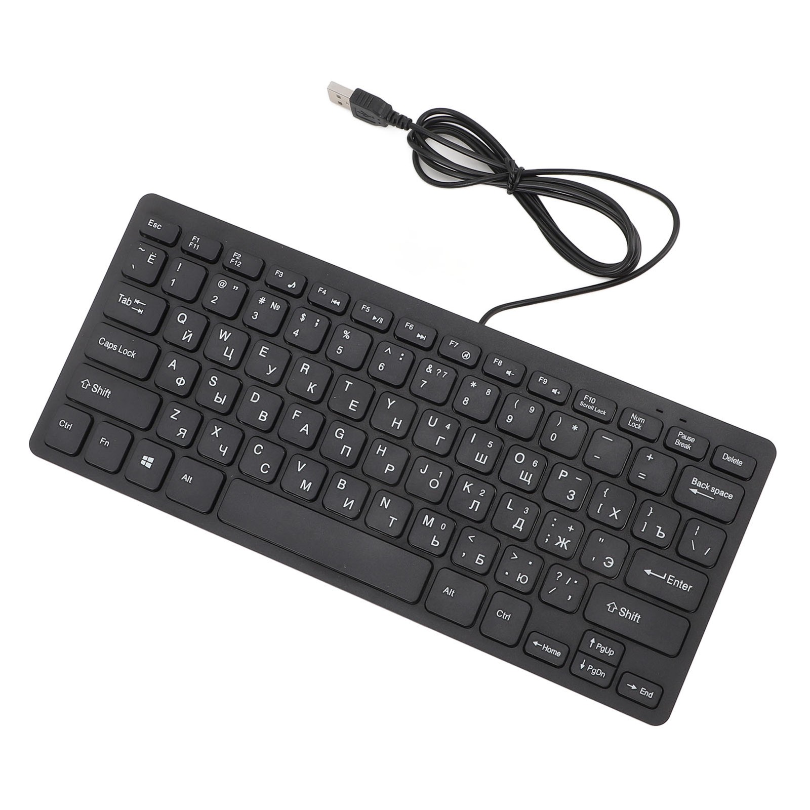 78-Key Slim USB Keyboard Ergonomic For PC/Desktop (Russian)