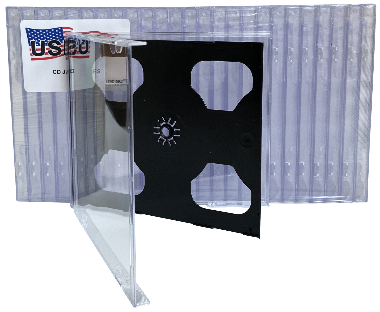25 USDISC CD Jewel Cases Standard 10.4mm, Double 2 Disc (Black) Lot