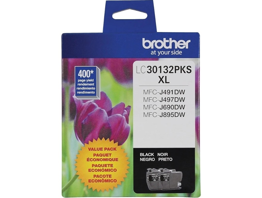 Brother LC3013-2PKS Black Ink Cartridge High Yield (2×400 Yield) Genuine