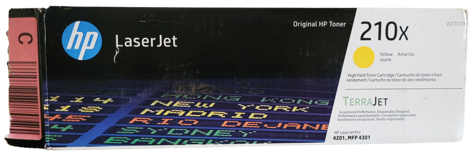 HP LaserJet 210X Yellow W2102X Toner Cartridge New Sealed With Open Box