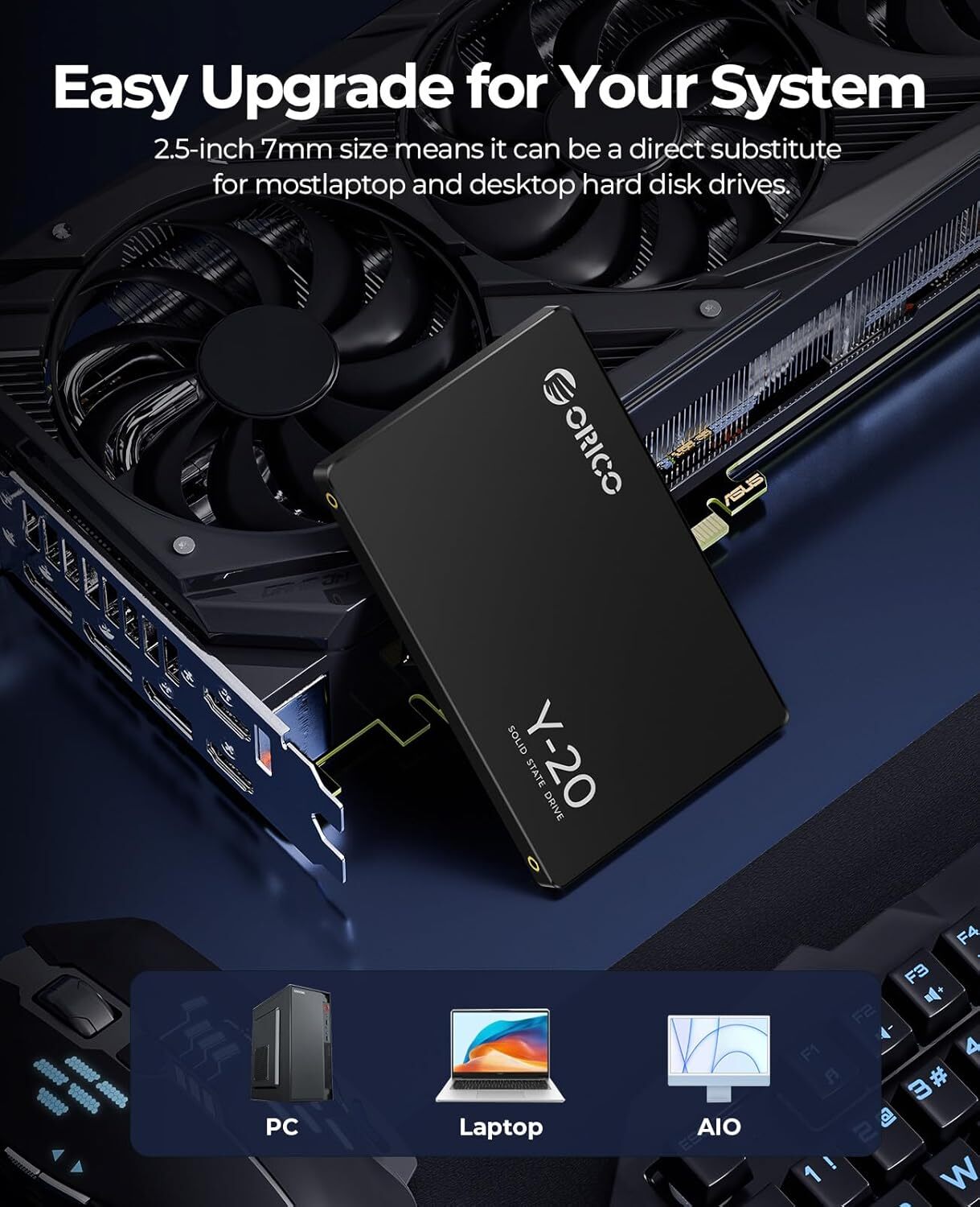 ORICO SSD 2.5″ SATA III Internal Solid State Drive 500MB/s Y20 S500 128/256 GB