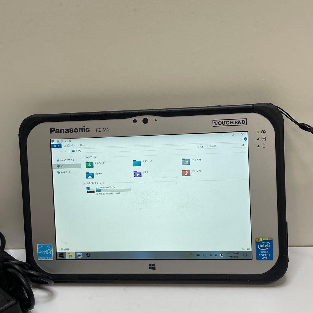 Panasonic TOUGHPAD FZ-M1 Core M5-6Y57 RAM:4G SSD:128G WiFi Bluetooth Windows 11