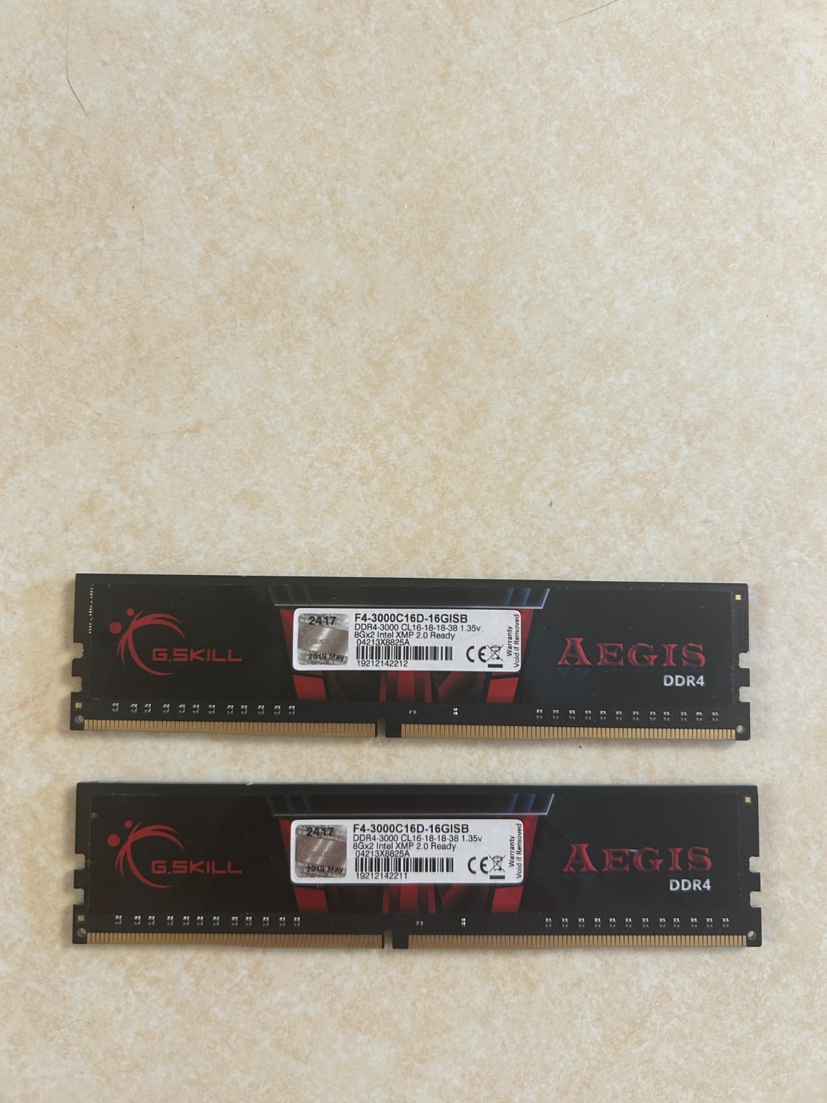 G.SKILL 16GB (2 x 8GB) PC4-24000 (DDR4-3000) Memory (F4-3000C16D-16GISB)