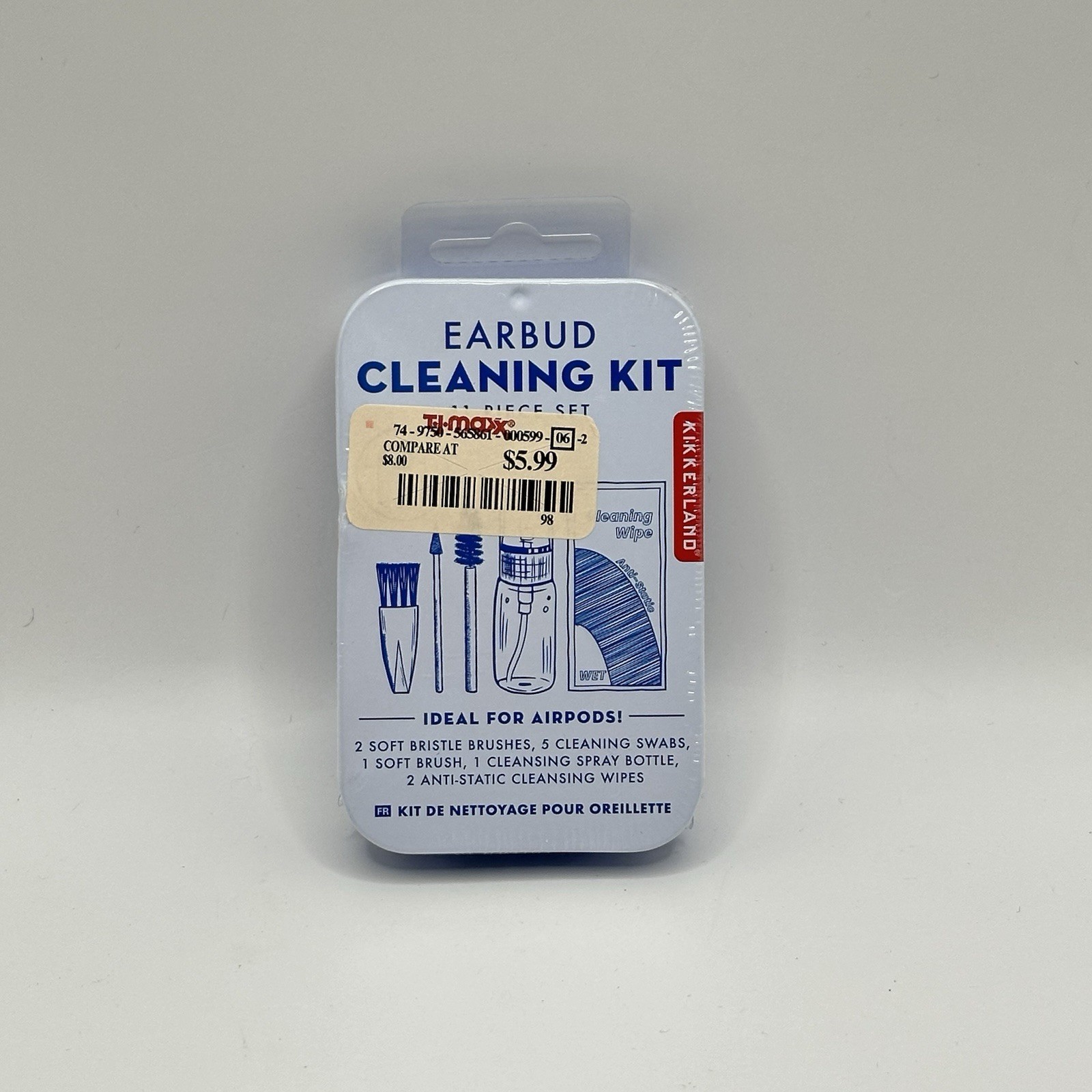 Kikkerland Earbud Cleaning Kit 11 Piece Set for Apple Airpods Headset Earphones