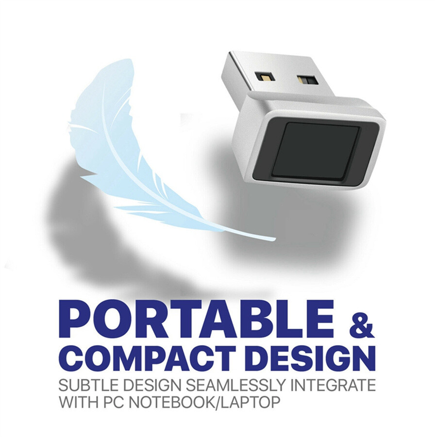 USB Fingerprint Logger Biometric Scanner Security Device For Windows 10/11Hello