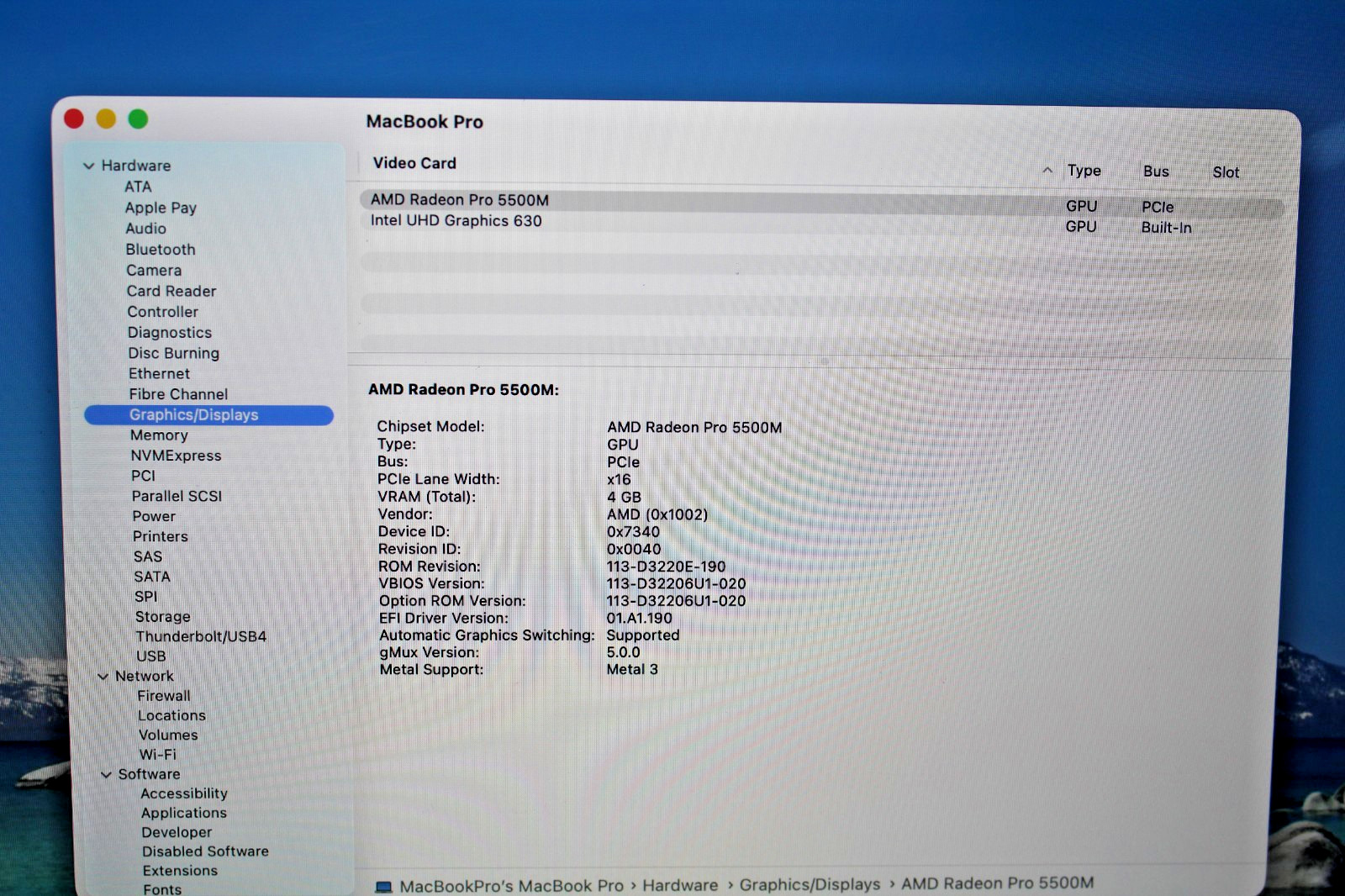 Apple MacBook Pro A2141 2019 16″ I9-9880H 16GB 1TB SSD THAO TOUCHBAR & ID T9-A12