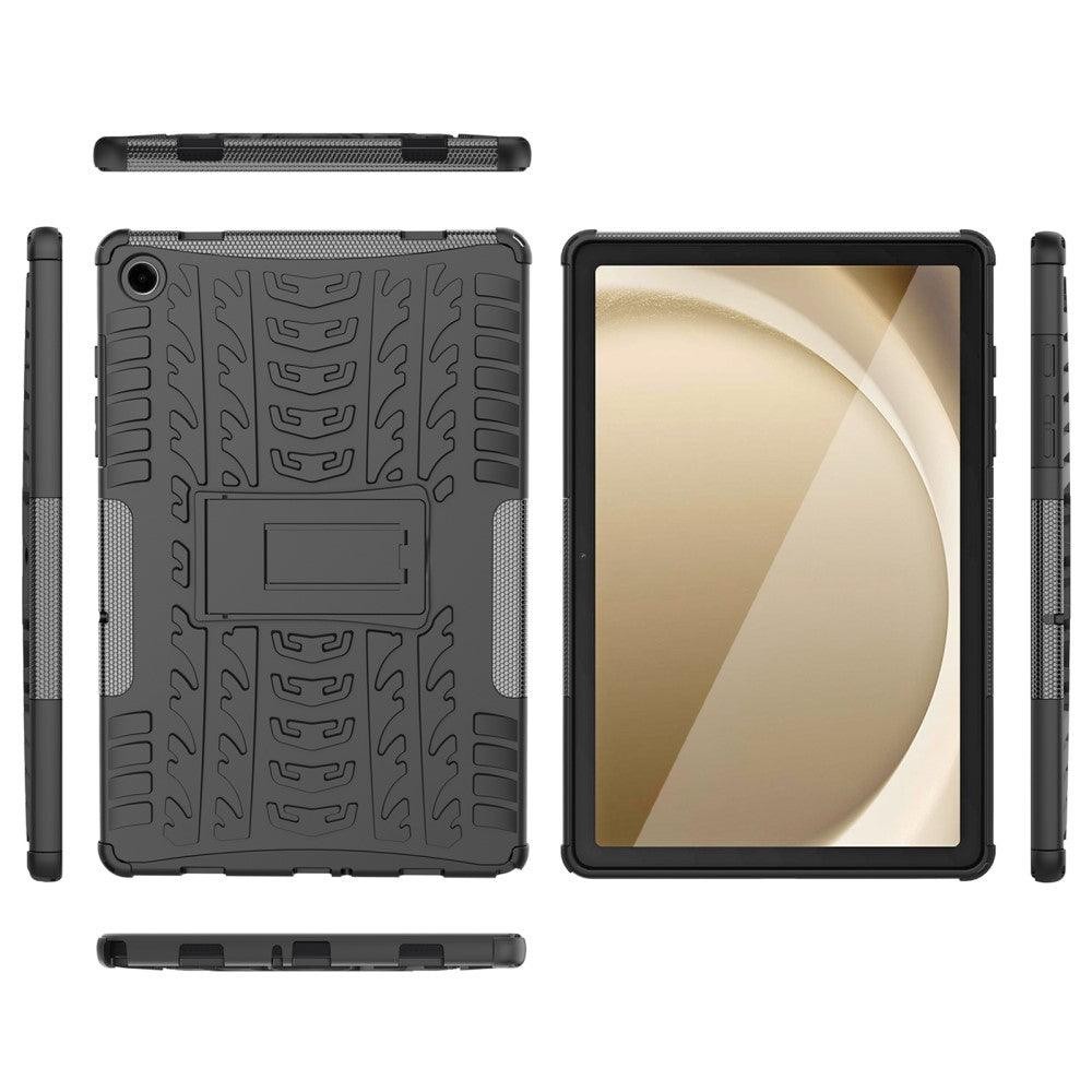 for Galaxy Tab A9 plus 11 Case /Samsung Tab A11 Plus 11 cover Tire TPU+PC -Black
