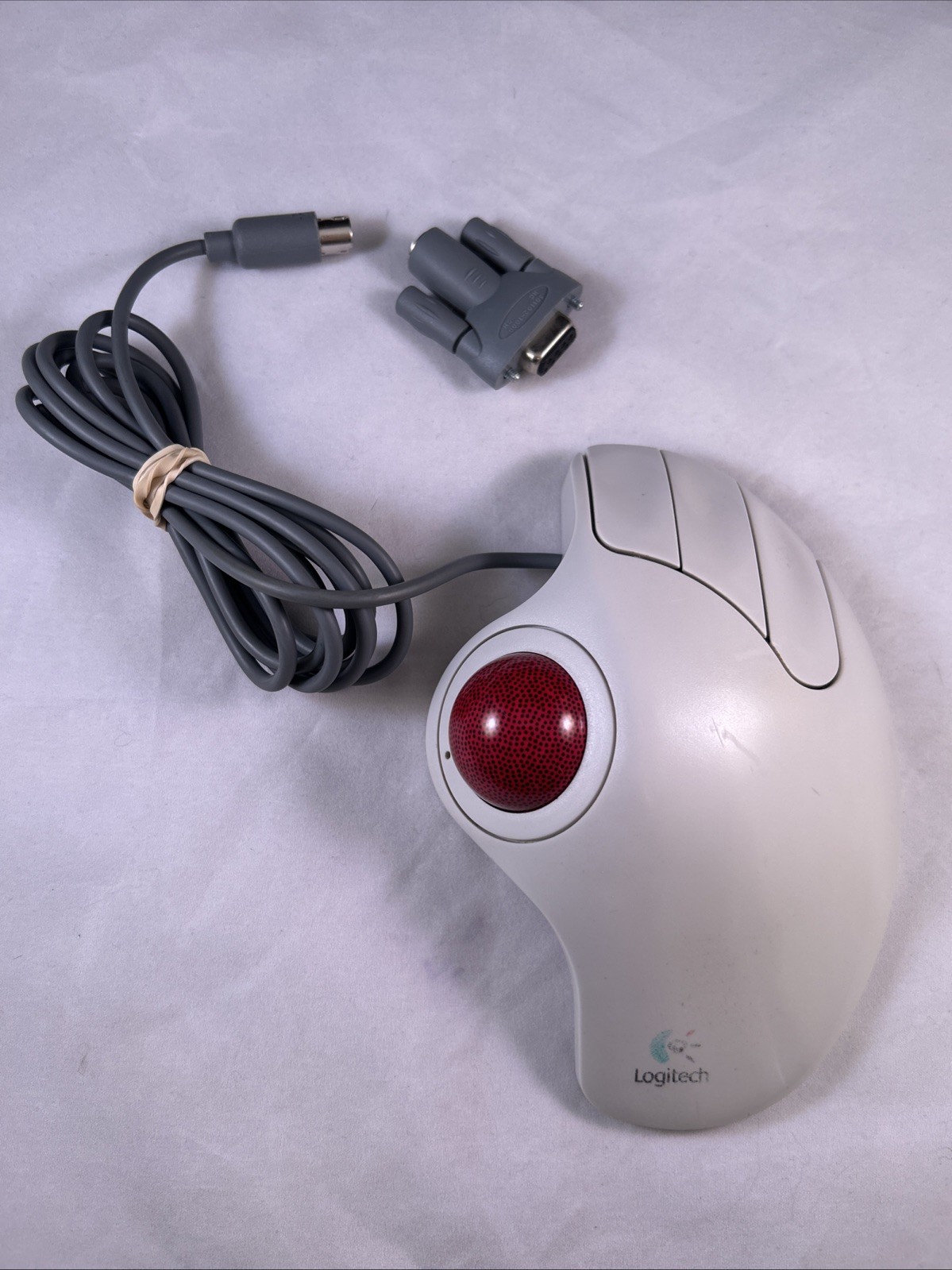 Logitech Trackman T-CH11 Marble Wheel USB Trackball Mouse Scroll Tested Working!