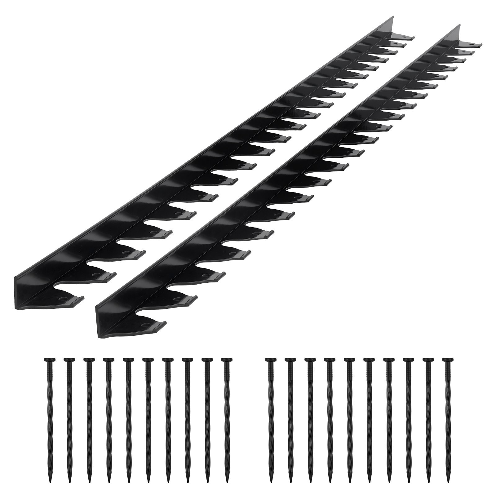 Landscape Edging Border, 10Pcs 6 ft x 1.6 in Plastic Garden Edging with 60 Spike