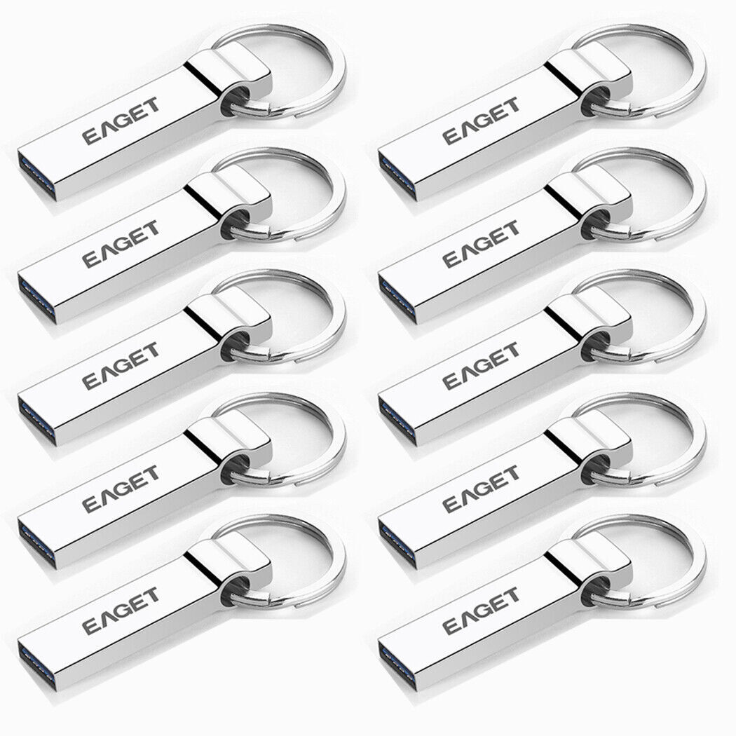 Lot 50PCS 1/2/4/8/16GB Key Ring USB Flash Drive Metal Memory U Stick Custom Logo