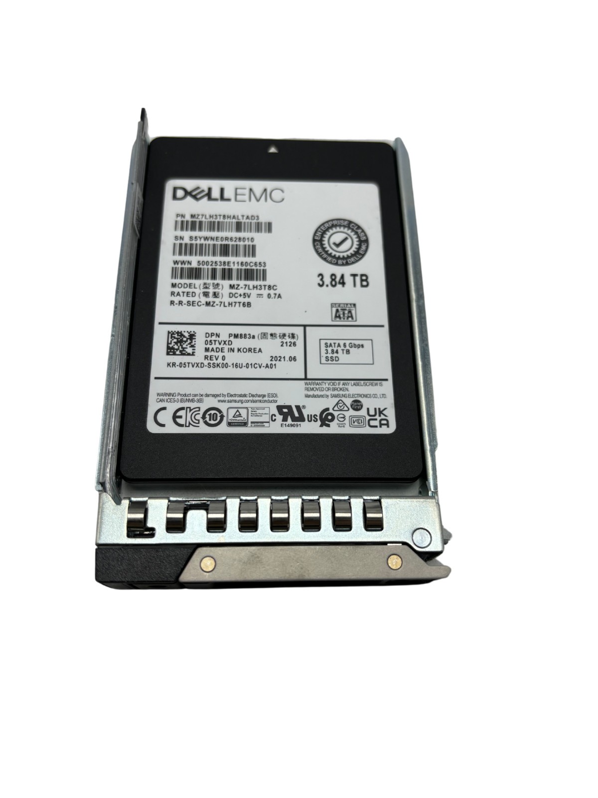 Dell 5TVXD 3.84TB 6G SATA RI 2.5 SSD MZ-7LH3T8C”