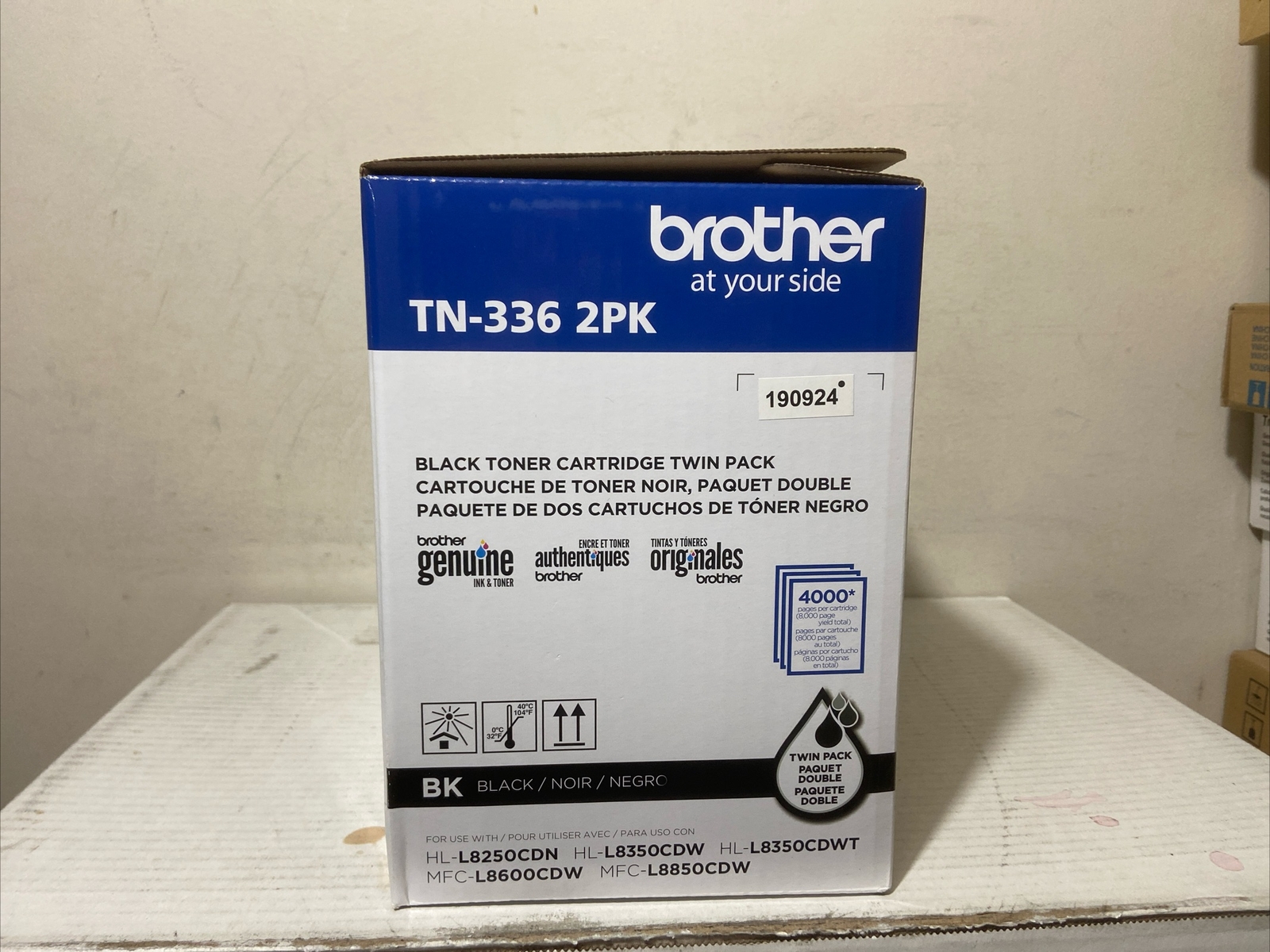 Genuine Brother Genuine High-Yield Black Toner Cartridge Twin Pack