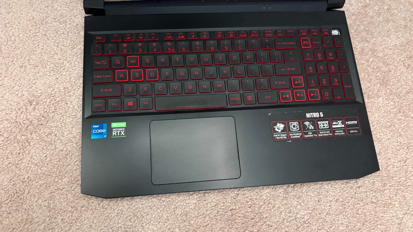 Acer Nitro 5 Intel Core i7-11800H RTX 1650Ti, 16GB RAM + CHARGER | OBO