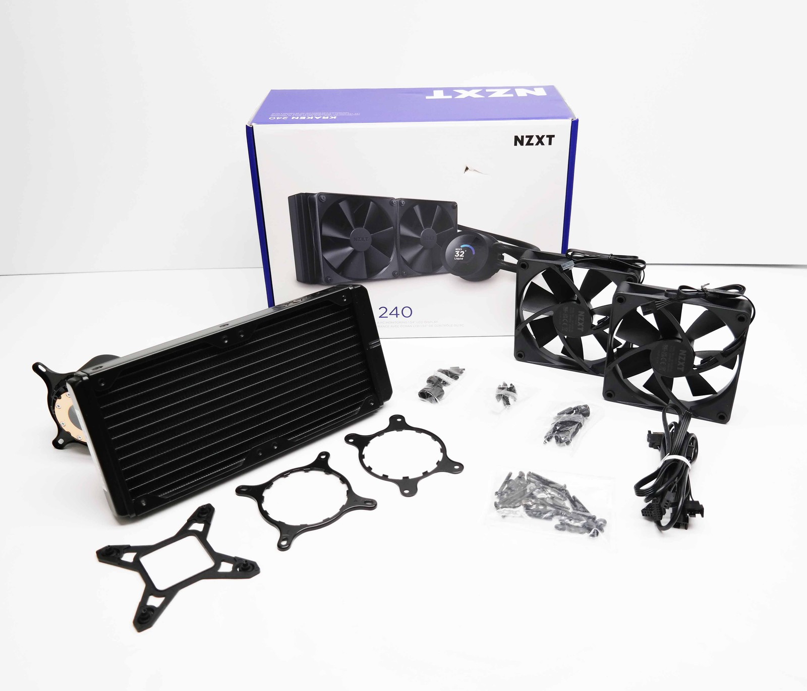 NZXT Kraken 240 2x120mm AiO Liquid CPU Cooler RL-KN240-B1 – Matte Black