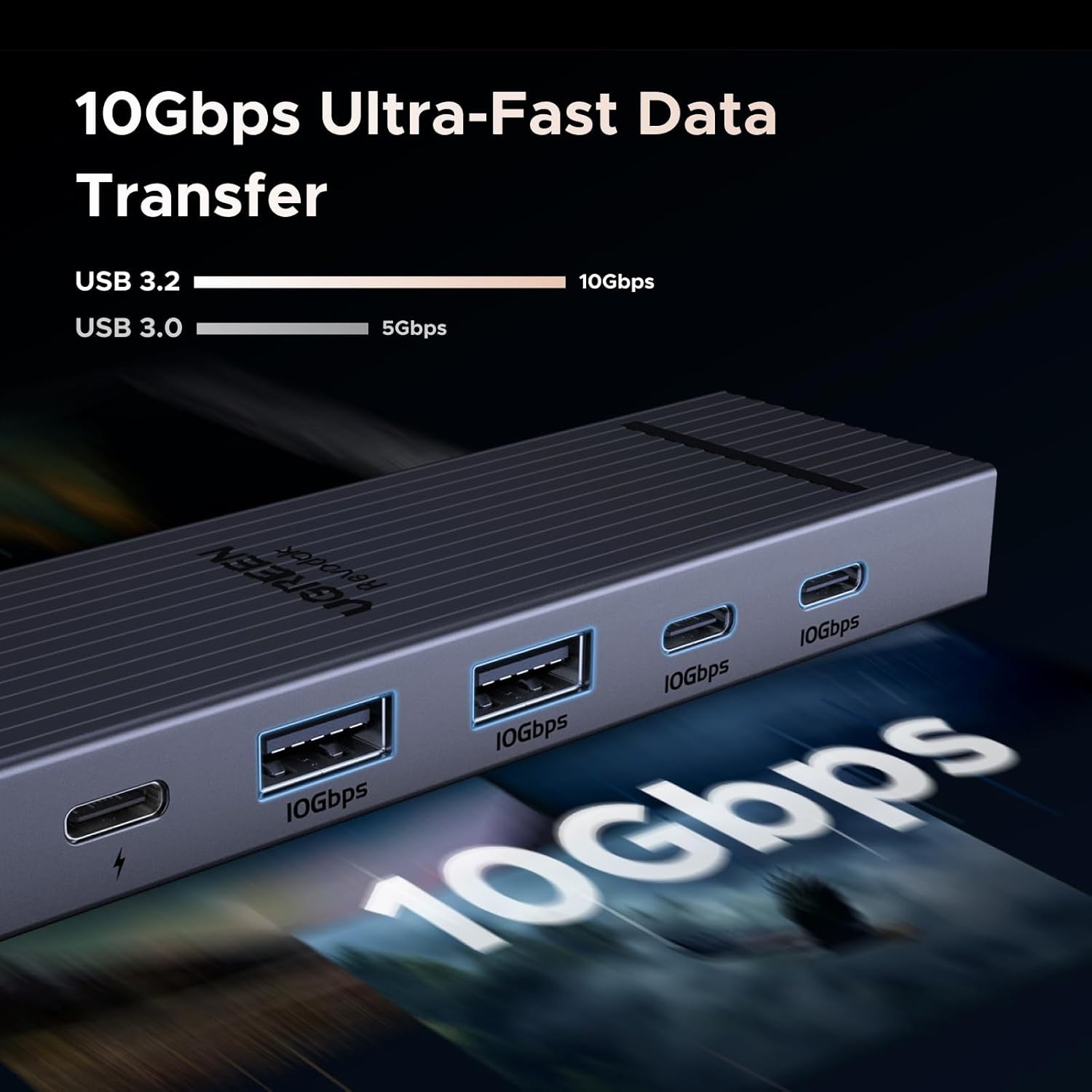 UGREEN 6-in-1 USB C Hub 10Gbps 4K HDMI 100W PD MacBook iPad Steam Deck Rog Ally