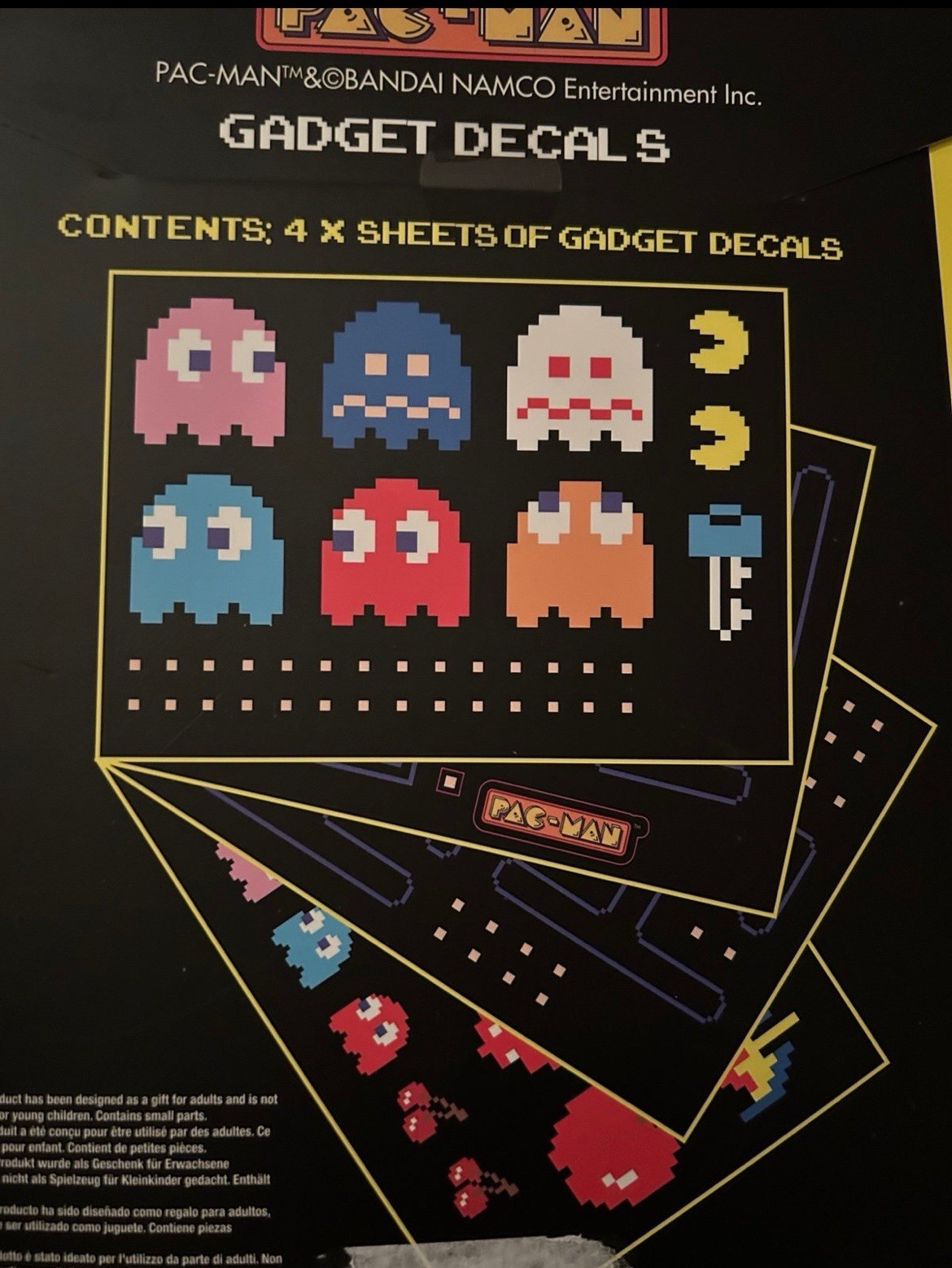 Pac-Man gadget decals stickers decals laptops smart phones tablets video game
