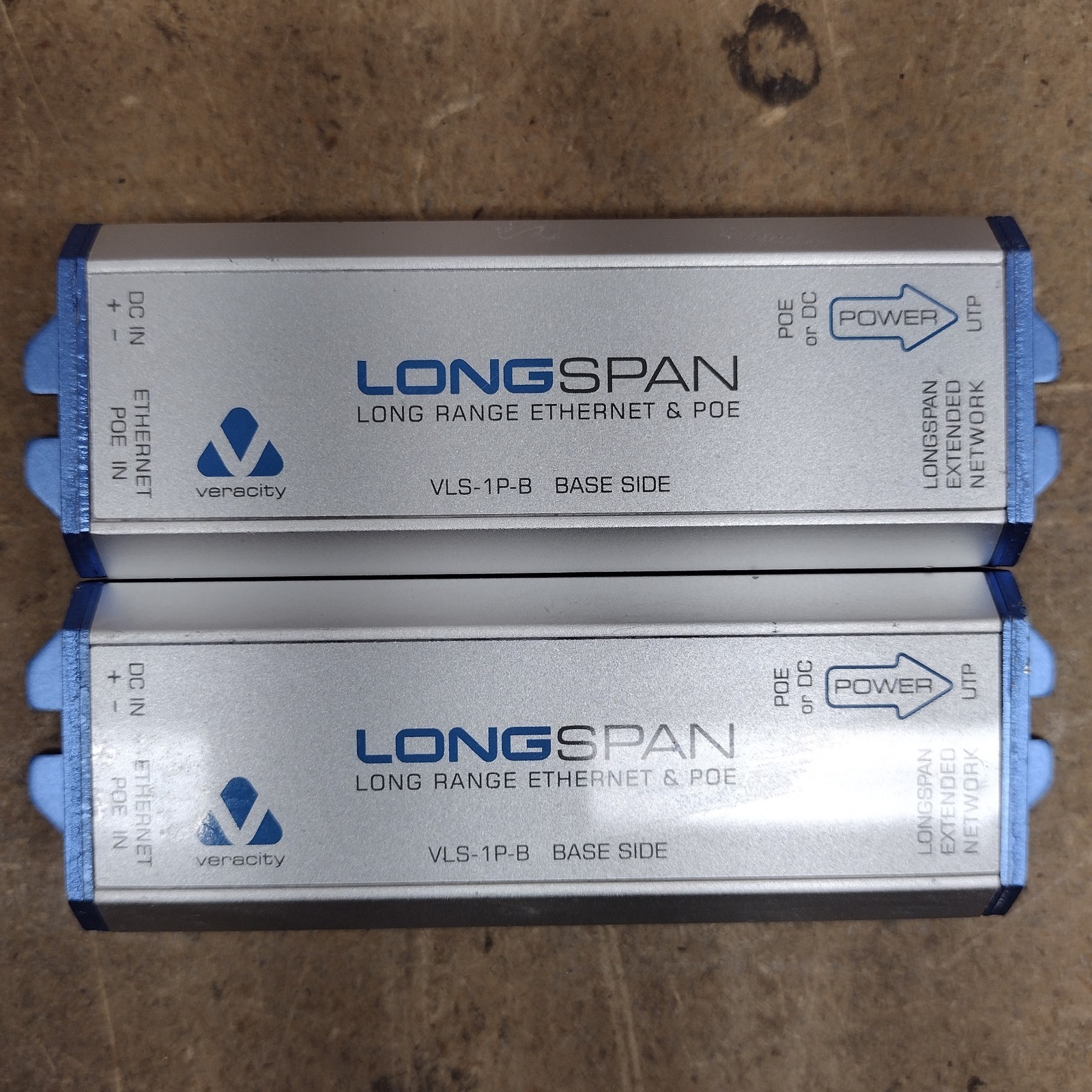 Lot of 2 – Veracity VLS-1P-B Longspan Base Side Network – USED