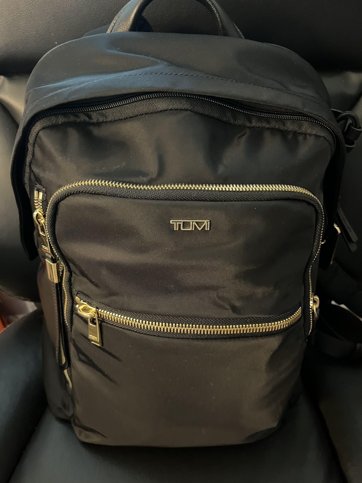 TUMI – Voyageur Halsey Backpack – Travel One Size, Black & Gold Hardware