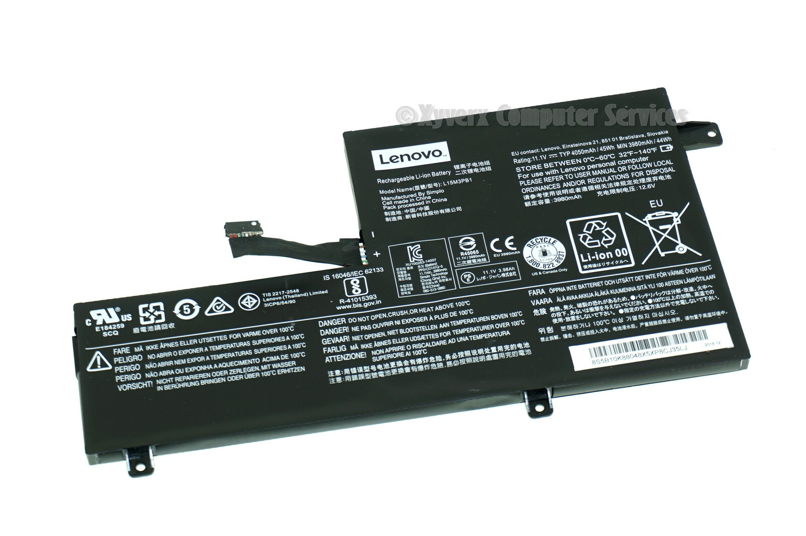 5B10K88048 L15M3PB1 LENOVO BATTERY 11.1V 44WH CHROMEBOOK C330 81HY (DE16)