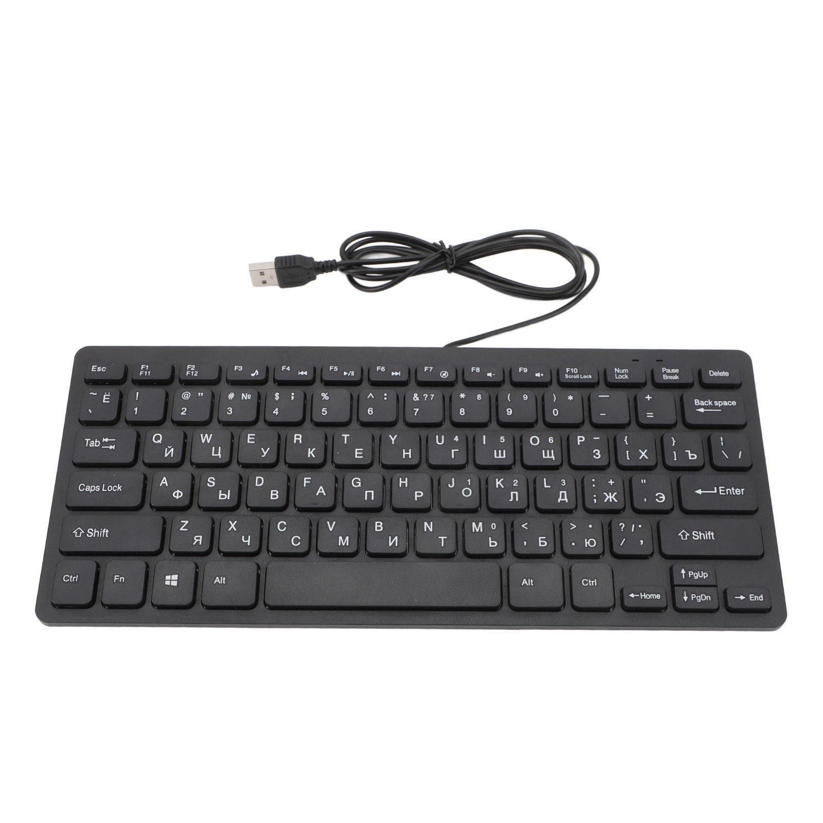 78-Key Slim USB Keyboard Ergonomic For PC/Desktop (Russian)