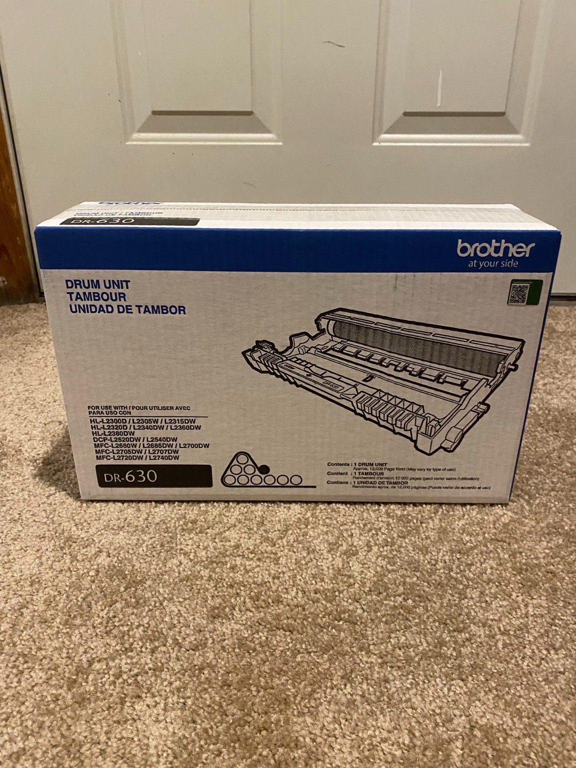 Genuine OEM Brother DR-630 Drum Unit Black New Factory Sealed Original Drum