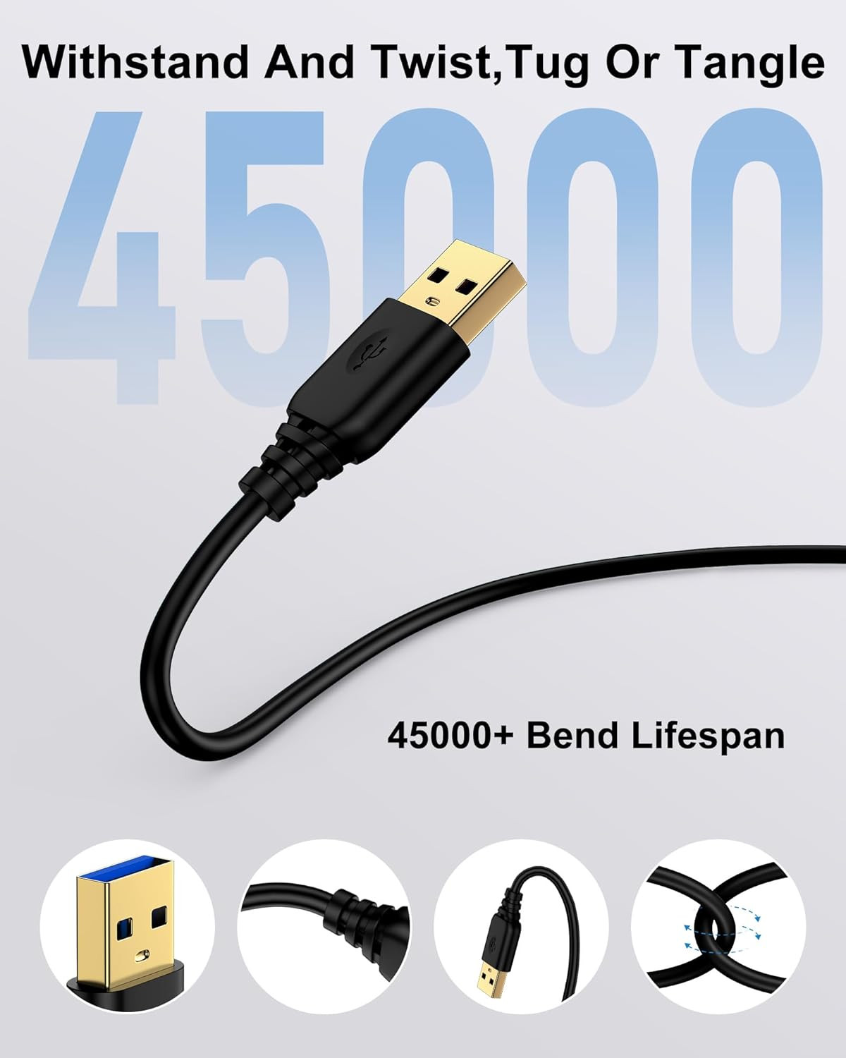 USB A to USB A Cable 6FT, USB 3.0 Type A to A Male Cable Double Sided USB Cord f