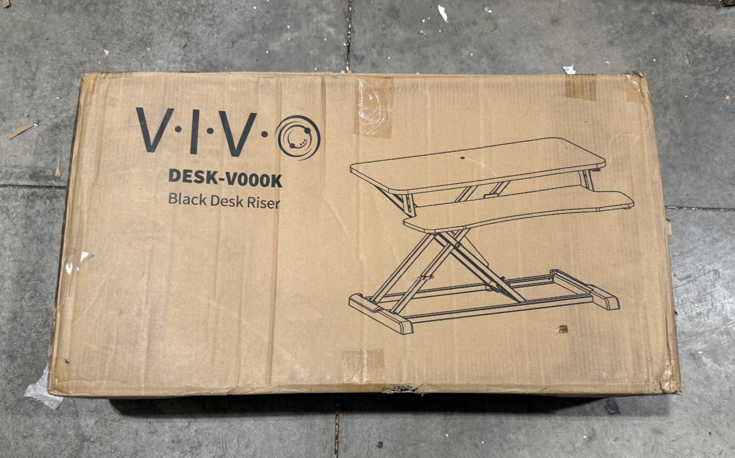VIVO DESK-V000K 32″ Desk Converter, Height Adjustable Sit to Stand Riser Black
